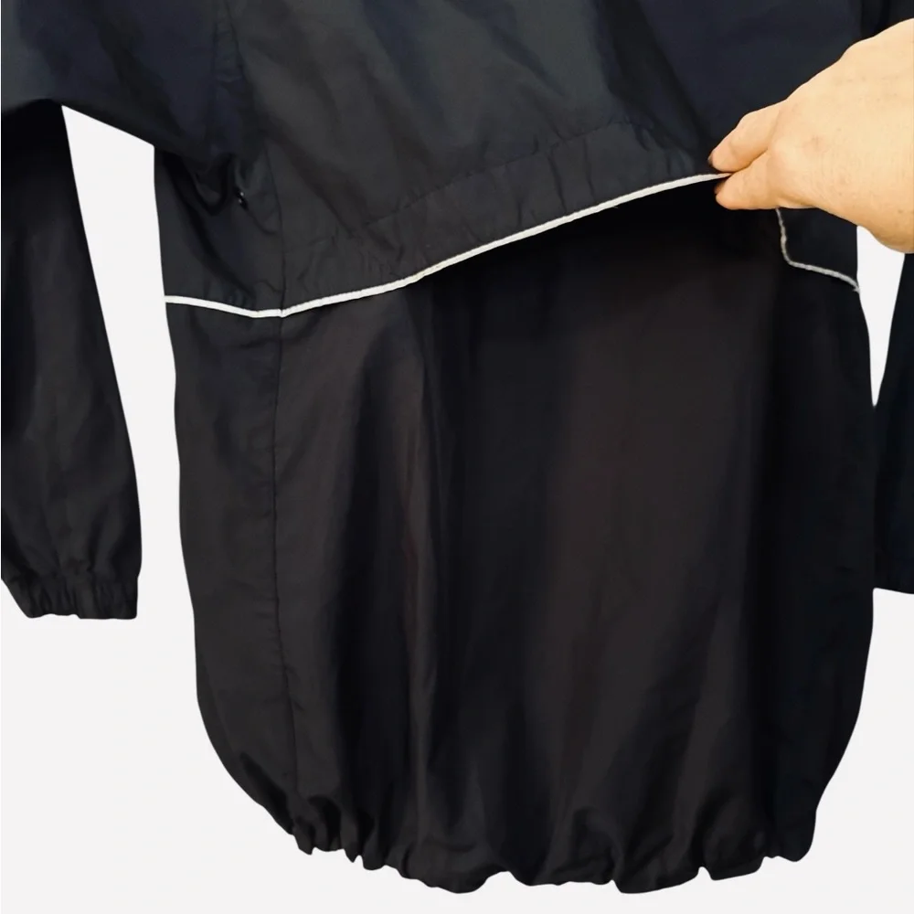 Nike Vintage 90s Mini Swoosh Black Half-Zip Anorak Windbreaker Youth Size S(4-6)